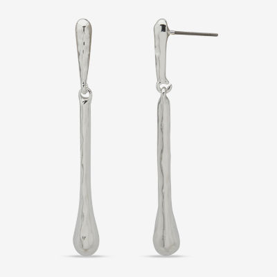 Worthington Silver Tone Womens Drop Earrings