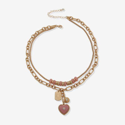 a.n.a Gold Tone Womens 16 Inch Strand Necklace