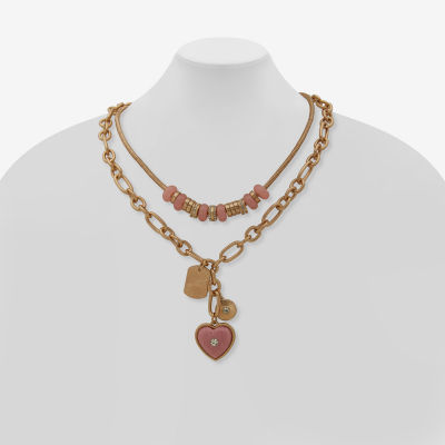 a.n.a Gold Tone Womens 16 Inch Strand Necklace