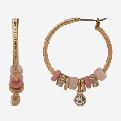 a.n.a Gold Tone Womens 45.7mm Hoop Earrings