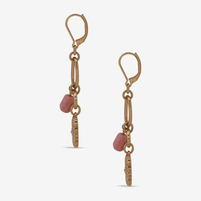 a.n.a Gold Tone Womens Heart Drop Earrings