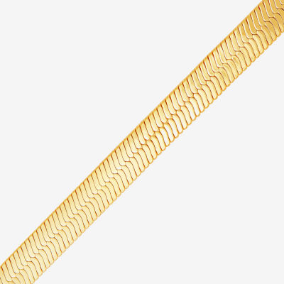 Bonded Brilliance Womens 14K Gold Over Silver 20 Inch Herringbone Chain Necklace