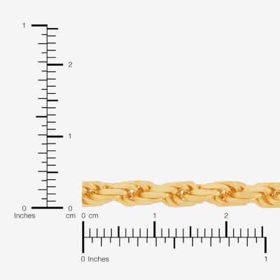 Made in Italy Womens 24K Gold Over Silver 24 Inch Rope Chain Necklace