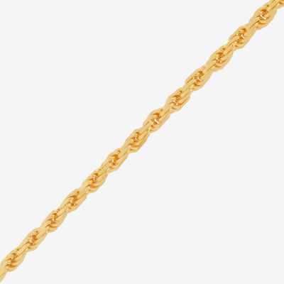 Made in Italy Womens 24K Gold Over Silver 24 Inch Rope Chain Necklace