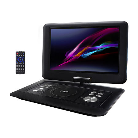 Trexonic 14.1 Portable DVD Player With TFT-LCD Screen And USB/SD/AV Inputs, One Size, Black
