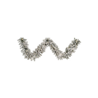 Vickerman 9' Flocked Kodiak Spruce Christmas Garland with 100 Multi-Colored LED Lights