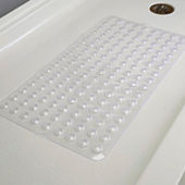 17x29 Skid-resistant Ultimate Loofah Tub Mat White - Zenna Home