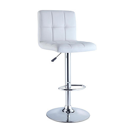 Quilted Bar Stool, One Size, White