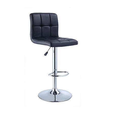 Quilted Bar Stool, One Size, Black