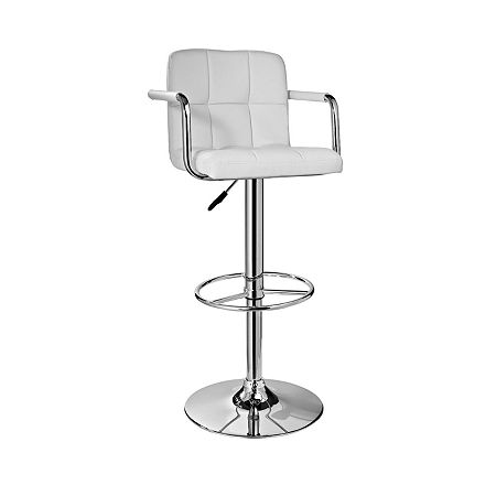 Adjustable Bar Stool, One Size, White