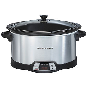 Hamilton Beach 4 Qt. Stainless Steel Slow Cooker with Built in