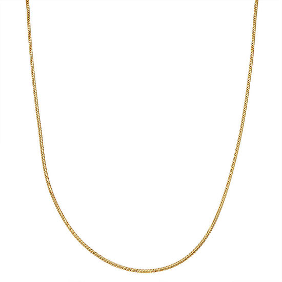 Children's 14K Yellow Gold over Silver Wheat Chain Necklace