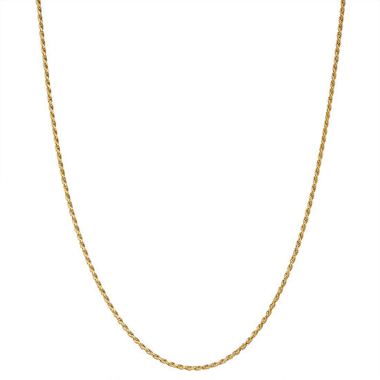 Children's 14K Yellow Gold over Silver Rope Chain Necklace