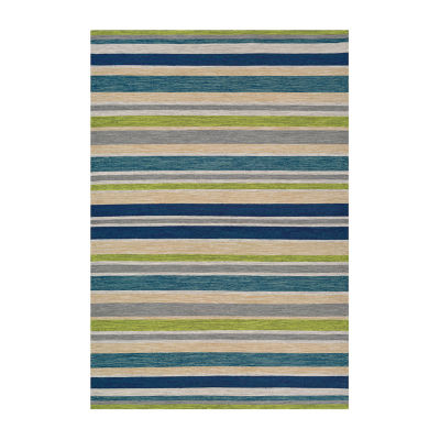 Couristan Alki Striped Hand Tufted Indoor Outdoor Rectangular Accent Rug