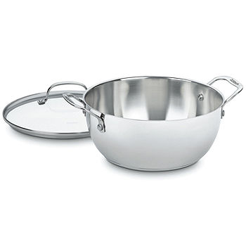 Chandler Cooking Set Stainless Steel Available in Small, and Large Size Include Saucepans Cooking Pots Pan Deep Pan with Tempered Glass Lid