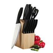 Oster Slice Craft 4-pc. Stainless Steel Cutlery Set, Color: Black - JCPenney
