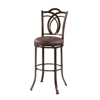 Linon Calif Metal Upholstered Bar Stool