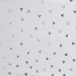Intelligent Design Liv 50"W X 84"L Metallic Triangle Printed 100% Blackout Grommet Top Single Curtain Panel