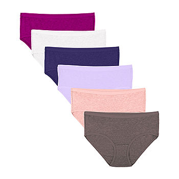 Fruit of the Loom Ladies Ultra Soft 6 Pack Multi-Pack Hipster Panty  6dpusp1, Color: Purple Variety - JCPenney