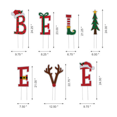 Glitzhome Believe Christmas Holiday Yard Art