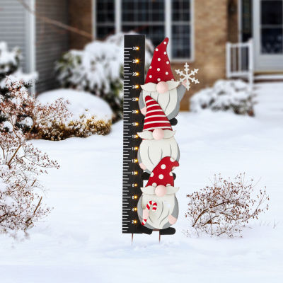 Glitzhome Gnome Snow Gauge Christmas Yard Art