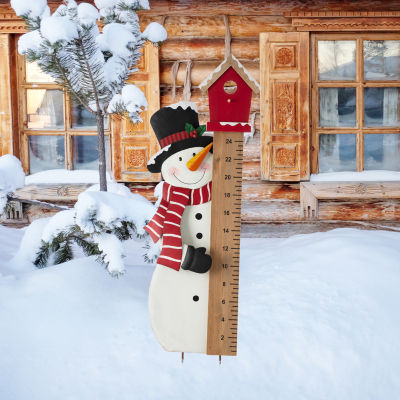 Glitzhome Snowman Snow Gauge Christmas Holiday Yard Art