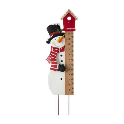 Glitzhome Snowman Snow Gauge Christmas Holiday Yard Art