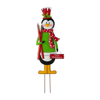 Glitzhome Ski Penguin Christmas Yard Art