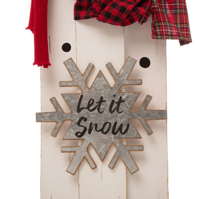 Glitzhome Wood Snowman Family Christmas Yard Art