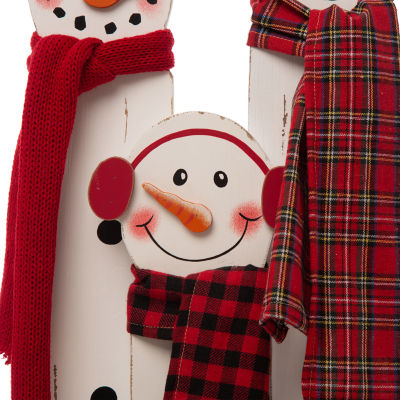 Glitzhome Wood Snowman Family Christmas Yard Art