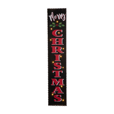 Glitzhome Wooden Christmas Porch Sign Porch Sign