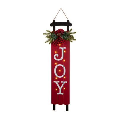 Glitzhome Sleigh Joy Porch Not Applicable Yard Art