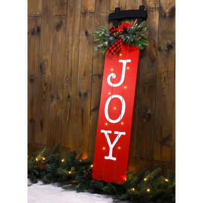 Glitzhome Sleigh Joy Porch Christmas Yard Art