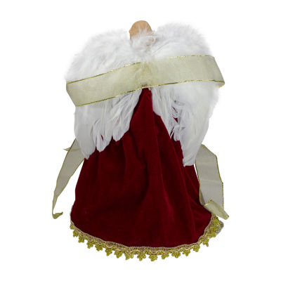 14'' Red and Gold Traditional Angel Christmas Tree Topper - Unlit