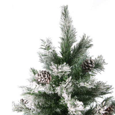 6' Medium Flocked Angel Pine Artificial Christmas Tree - Unlit