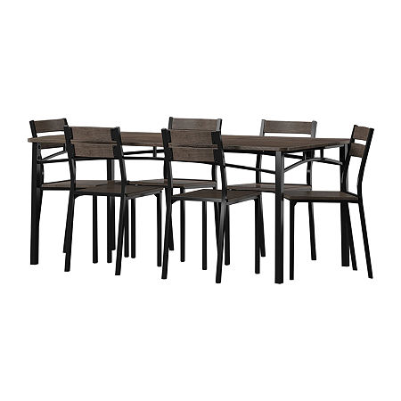 Alcon 7-pc. Rectangular Dining Set, One Size, Brown