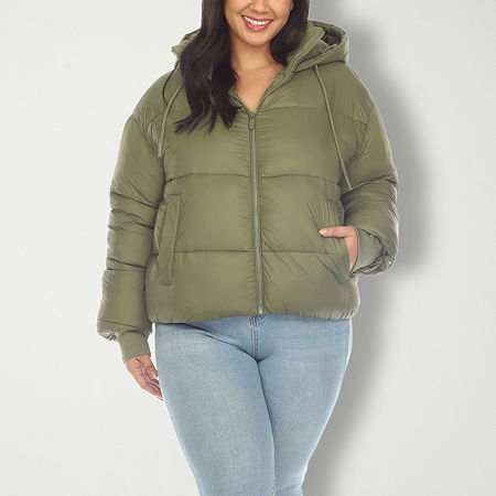 White Mark Lightweight Womens Plus Bomber Jacket, 3x, Green