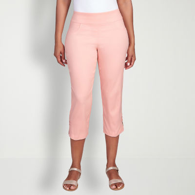Hearts Of Palm Mid Rise Plus Capris, Color: Rose - JCPenney