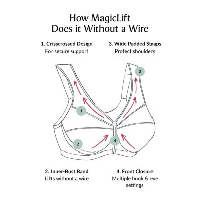 Glamorise MagicLift® Front-Closure Support Wirefree Bra-1200