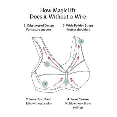 Glamorise MagicLift Front-Closure Support Wirefree Bra 1200