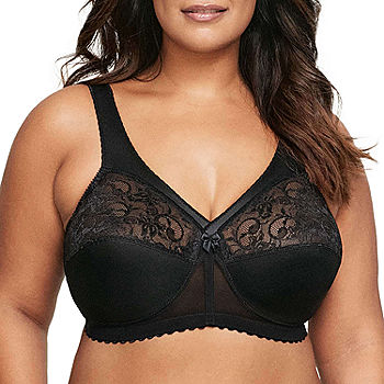 Women's Wireless Lace Bra Full Coverage Plus Size Unlined Support