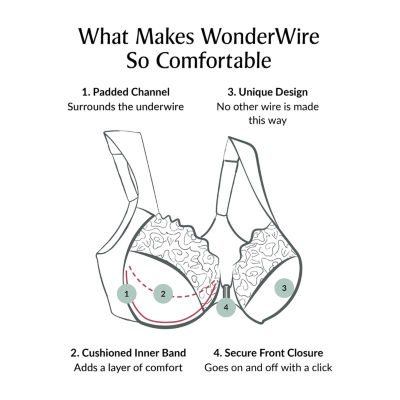 Glamorise WonderWire® Front-Closure Stretch Lace Underwire Bra-9245