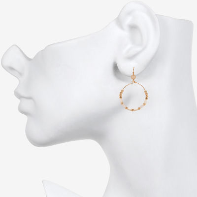 Bijoux Bar Delicates Mother Of Pearl Round Drop Earrings