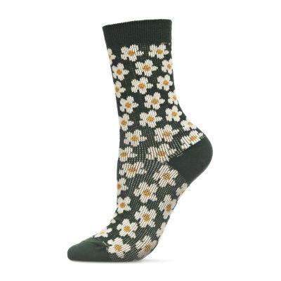MeMoi Vintage Daisy 1 Pair Crew Socks Womens