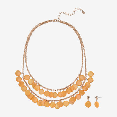Mixit Gold Tone Statement Necklace & Drop Earrings 3-pc. Jewelry Set
