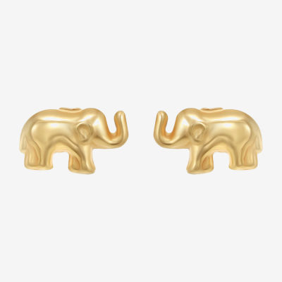 14K Gold 7.4mm Stud Earrings