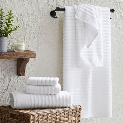 Linery Ribbed Cotton Quick Dry 6-pc. Bath Towel Sets