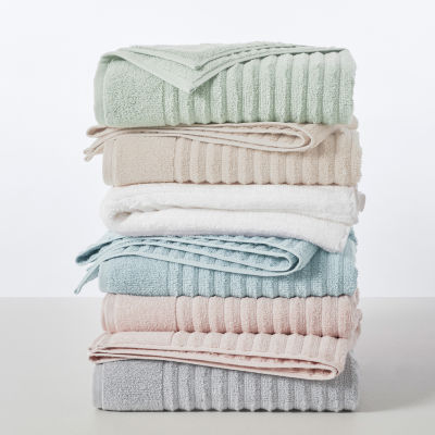 Linery Ribbed Cotton Quick Dry 6-pc. Bath Towel Set