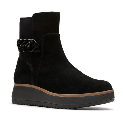 Clarks Womens Zylah Rose Wedge Ankle Boots