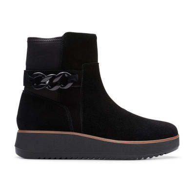 Clarks Womens Zylah Rose Wedge Ankle Boots